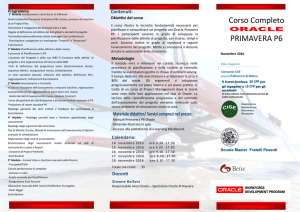 Corso Completo PRIMAVERA P6