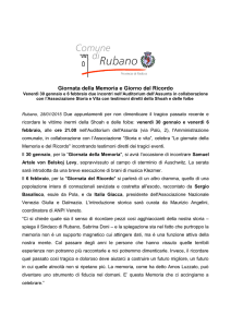 Giornata della Memoria e Giorno del Ricordo