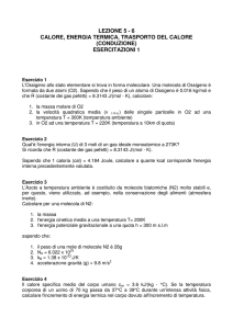Esercitazioni calore, energia termica, trasporto del calore_1