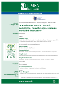L`Assistente sociale. Società complesse, nuovi bisogni