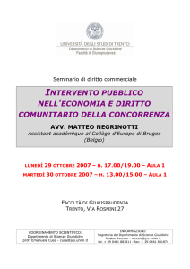 intervento pubblico nell`economia e diritto comunitario della