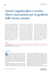 Azione organizzativa e scenica Libere associazioni per la gestione