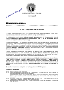 Page 1 UNIONE ASTROFILI ITALIANI www.uai.it COMUNICATO