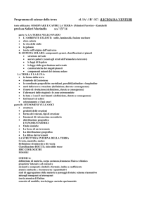 Programma di scienze della terra cl