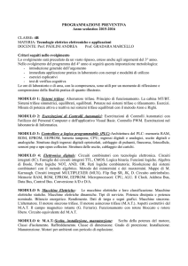 Piano di lavoro