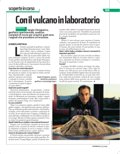 Con il vulcano in laboratorio
