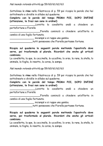Nel mondo rotondo attività pp 59/60/61/62/63 Sottolinea le rime