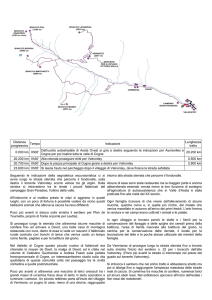 Distanza progressiva Tempo Indicazioni Lunghezza tratto 0.000 km