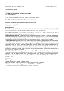 UNIVERSITÀ DEGLI STUDI DI BERGAMO FACOLTÀ DI