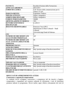 Tucci Lett - UNIPA-Offerta Formativa