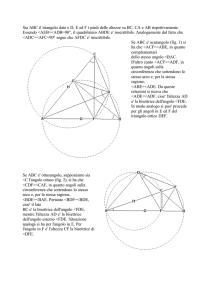 Sia ABC il triangolo dato e D, E ed F i piedi delle altezze su BC, CA