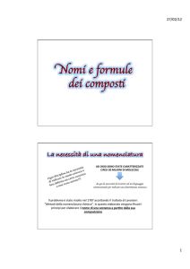 Nomi e formule dei composti