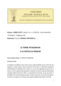 le terne pitagoriche e la critica ai principi