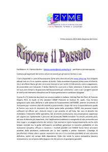 Prima versione 2013 della Dispensa del Corso: Facilitatore: dr