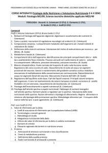 PROGRAMMI CLM SCIENZE DELLA NUTRIZIONE UMANA