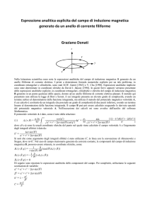 Espressione analitica esplicita del campo di induzione magnetica