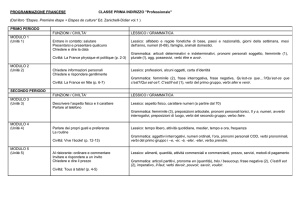PROGRAMMAZIONE FRANCESE CLASSE PRIMA INDIRIZZO