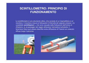 SCINTILLOMETRO: PRINCIPIO DI FUNZIONAMENTO