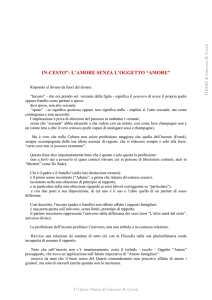IN-CESTO”: L`AMORE SENZA L`OGGETTO “AMORE” - THINK!