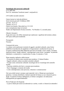 Sociologia dei processi culturali
