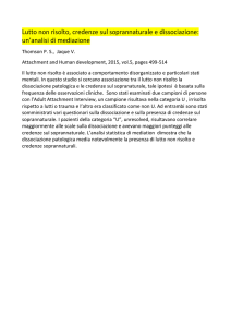 Lutto non risolto, credenze sul soprannaturale e