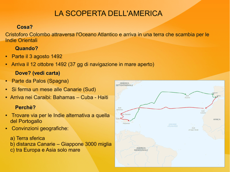 LA SCOPERTA DELL`AMERICA