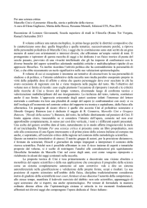 Per una scienza critica Marcello Cini e il presente