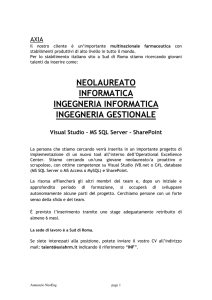 neolaureato informatica ingegneria informatica ingegneria gestionale