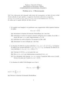 Problem Set n.1 - dipartimento di economia e diritto
