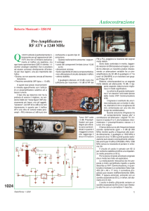 Pre-Amplificatore RF ATV a 1240 MHz