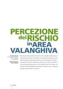 Percezione del rischio in area valanghiva