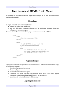 Esercitazione di HTML: Il mio Museo