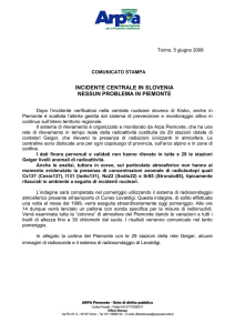 Incidente centrale in Slovenia. Nessun problema in