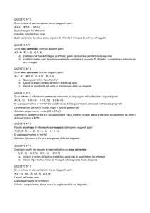 QUESITO N° 3 In un sistema di assi cartesiani ricerca i seguenti punti
