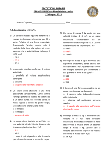 i) In un`esame della VES (velocità di sedimentazione degli