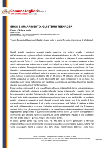 Comune Cagliari News - Eros e smarrimento, gli eterni teenager