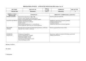 1E-ITT, Matematica, Prof Mari Gabriele
