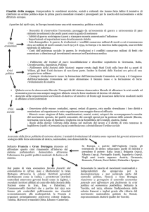 A partire dal 1918-1919, in Europa incontriamo una crisi economica