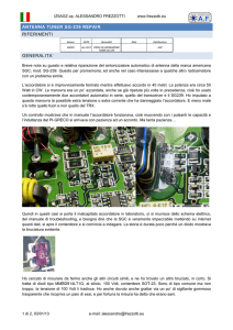 nota su riparazione automatic tuner SG-239.