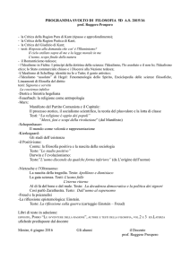 PROGRAMMA SVOLTO DI FILOSOFIA 5D AS 2015/16