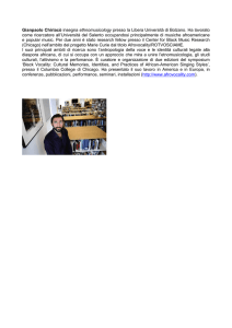 Gianpaolo Chiriacò insegna ethnomusicology presso la
