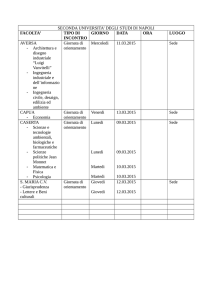SECONDA UNIVERSITA` DEGLI STUDI DI NAPOLI FACOLTA` TIPO