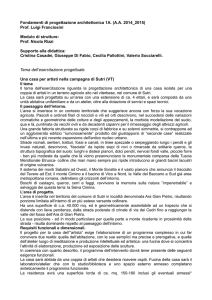 Tema della esercitazione progettuale. Una casa
