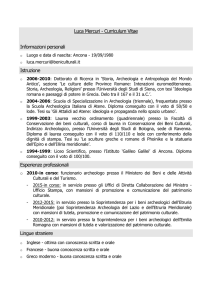 Informazioni personali - Direzione Generale Spettacolo dal Vivo