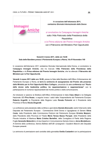 Prima edizione del Premio Immagini Amiche