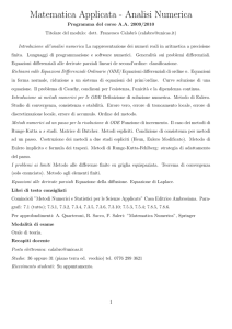 Matematica Applicata
