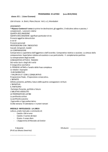 PROGRAMMA DI LATINO (a.sc.2015/2016) classe: 2C L ( Liceo