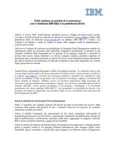 Faith realizza un portale di e-commerce con il database IBM DB2 e