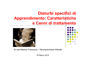 3. I DISTURBI SPECIFICI DI APPRENDIMENTO