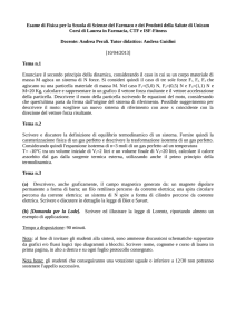 Esame di Fisica per la Scuola di Scienze del Farmaco e